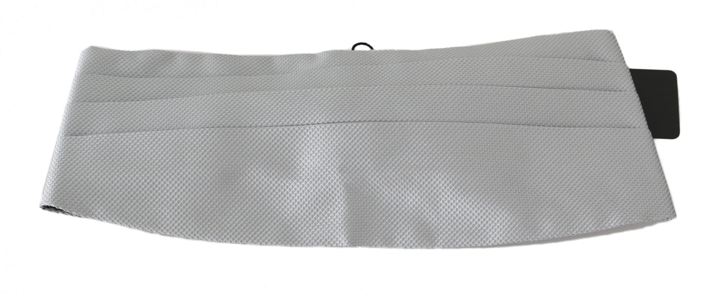 Gray Men Waist Belt 100% Silk Cummerbund