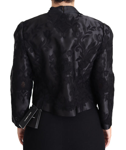 Dolce & Gabbana Embroidered Silk Blend Foliage Jacket