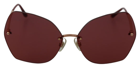 Dolce & Gabbana Red Gold DG2204 Butterfly Logo Women Eyewear Sunglasses