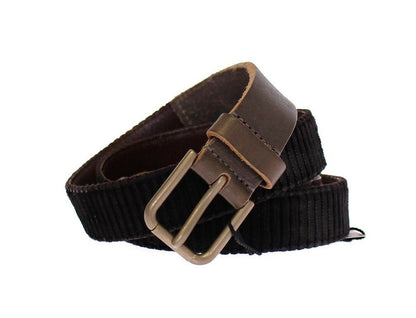 Brown Leather Logo Cintura Gürtel Belt