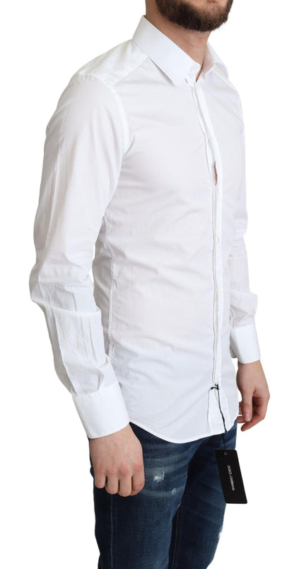 White Cotton Long Sleeves Men Formal Shirt