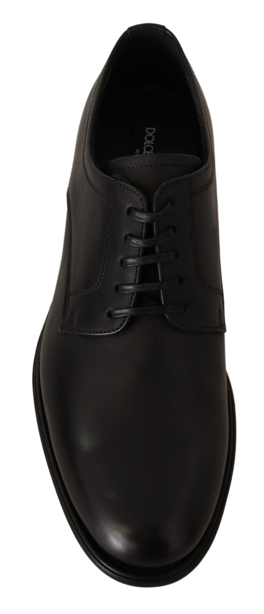 Black Leather Lace Up Mens Formal Derby Shoes