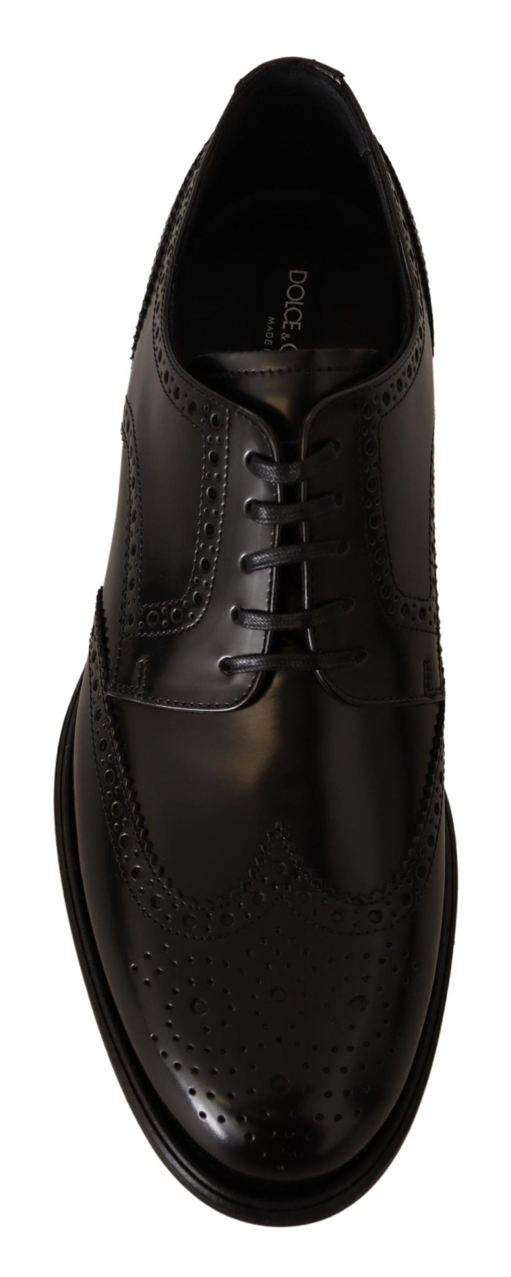 Black Leather Oxford Wingtip Formal Shoes