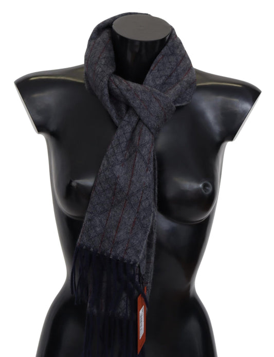 Missoni Grey Patterned Cashmere Unisex Neck Wrap Scarf