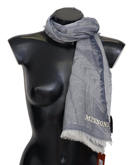 Missoni Grey Cashmere Unisex Neck Warmer Scarf