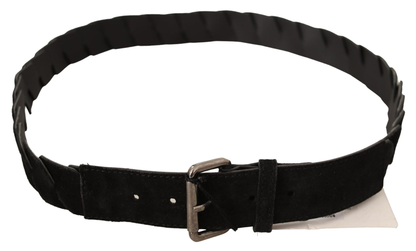 Black WX Silver Tone Buckle Waist Belt