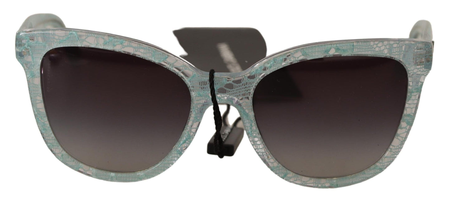 Dolce & Gabbana Blue Lace Crystal Acetate Butterfly DG4190 Sunglasses