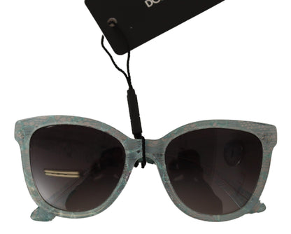 Dolce & Gabbana Blue Lace Crystal Acetate Butterfly DG4190 Sunglasses