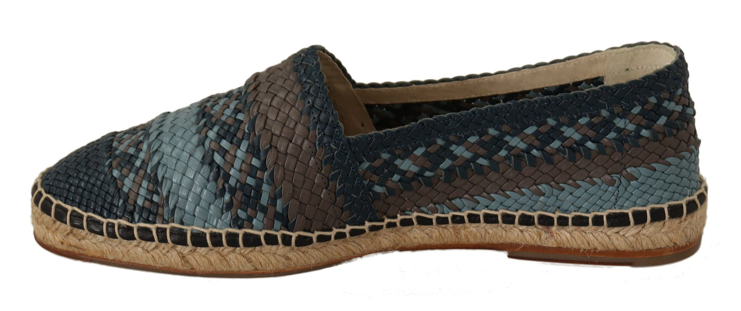 Blue Gray Slip On Buffalo Espadrille Shoes