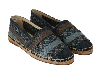 Blue Gray Slip On Buffalo Espadrille Shoes