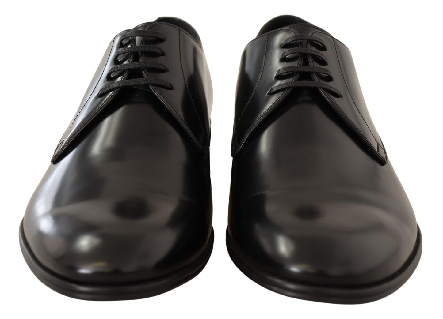 Black Leather Lace Up Men Dress Derby Shoes