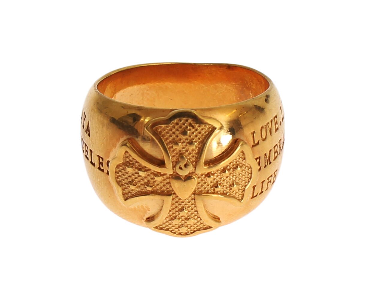 Gold Plated 925 Silver Womens Ring