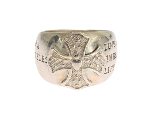 Silver Cross Womens 925 Sterling Ring