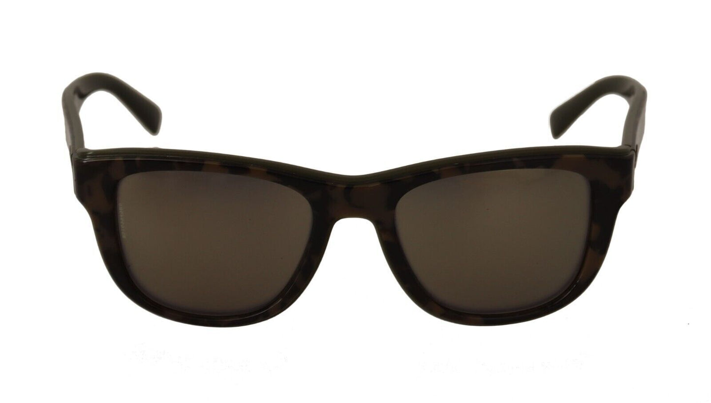 Brown Mirror Lens Plastic Full Rim Sunglasses