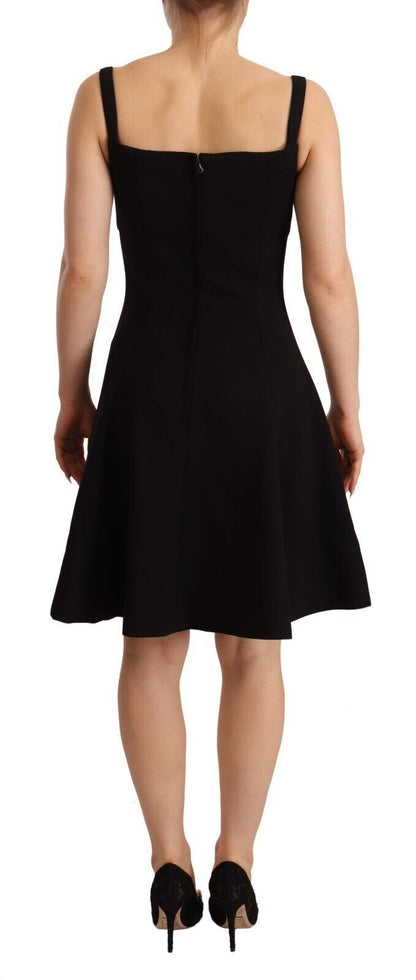 Elegant A-Line Sheath Dress in Black