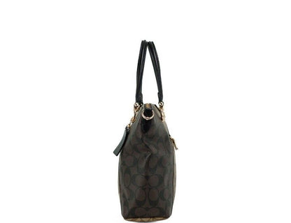 Coach (C6838) Kacey Top Zip Satchel Crossbody Bag (Khaki Brown Multi)