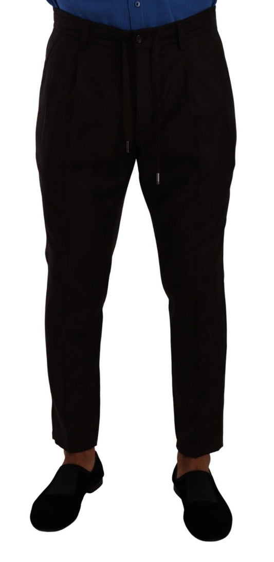 Bordeaux Wool Men Skinny Trouser Pants