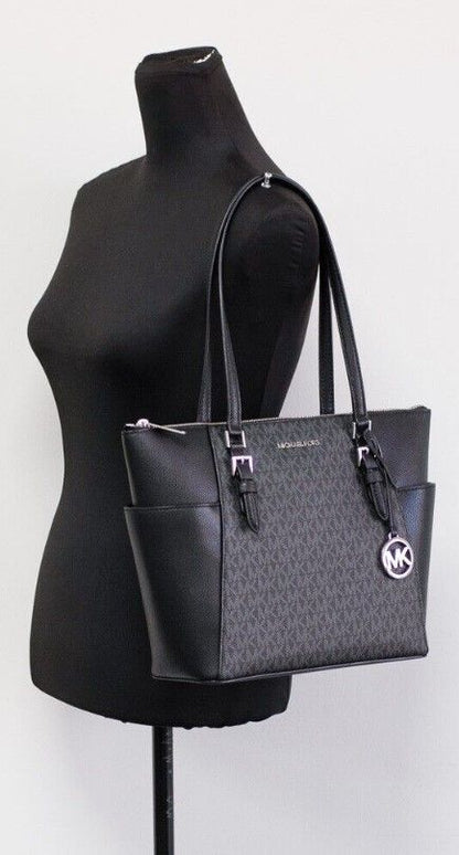 Michael Kors Charlotte Handbag Tote (Black Logo)