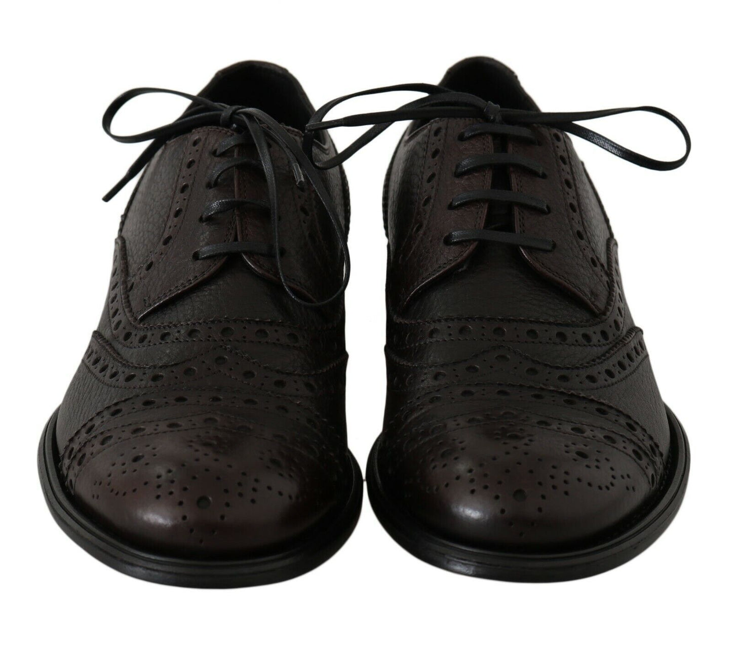 Brown Leather Wingtip Derby Formal Shoes