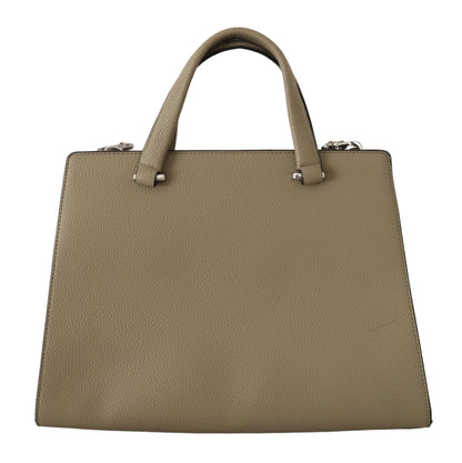 Sage Green Leather Tote Bag