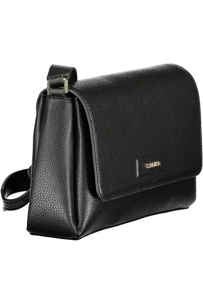 Elegant Black Shoulder Bag with Logo Detail