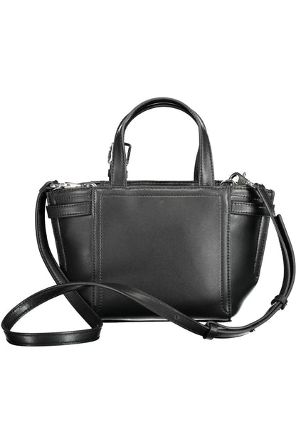 Chic Black Shoulder Handbag with Zip Closure