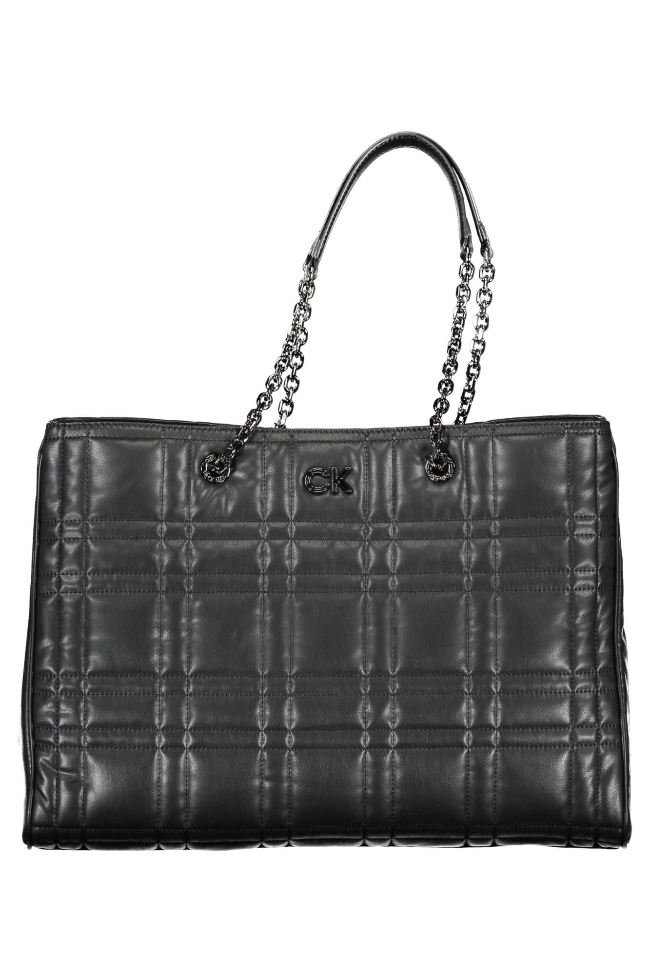 Elegant Chain-Handle Black Handbag