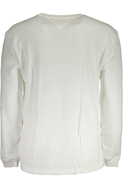 Chic White Cotton Blend Sweater