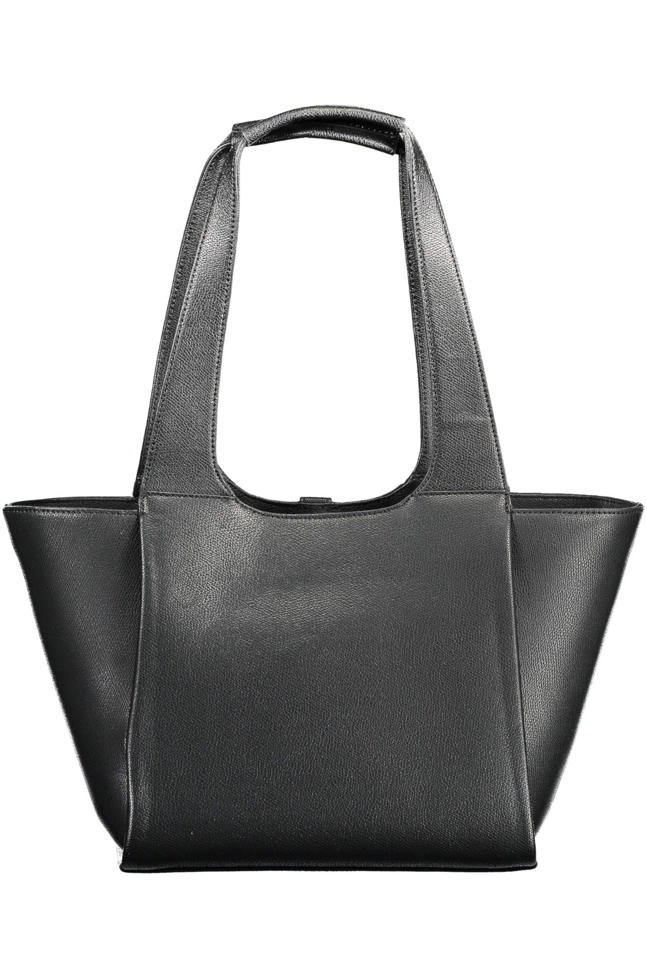 Chic Black Snap Closure Shoulder Bag