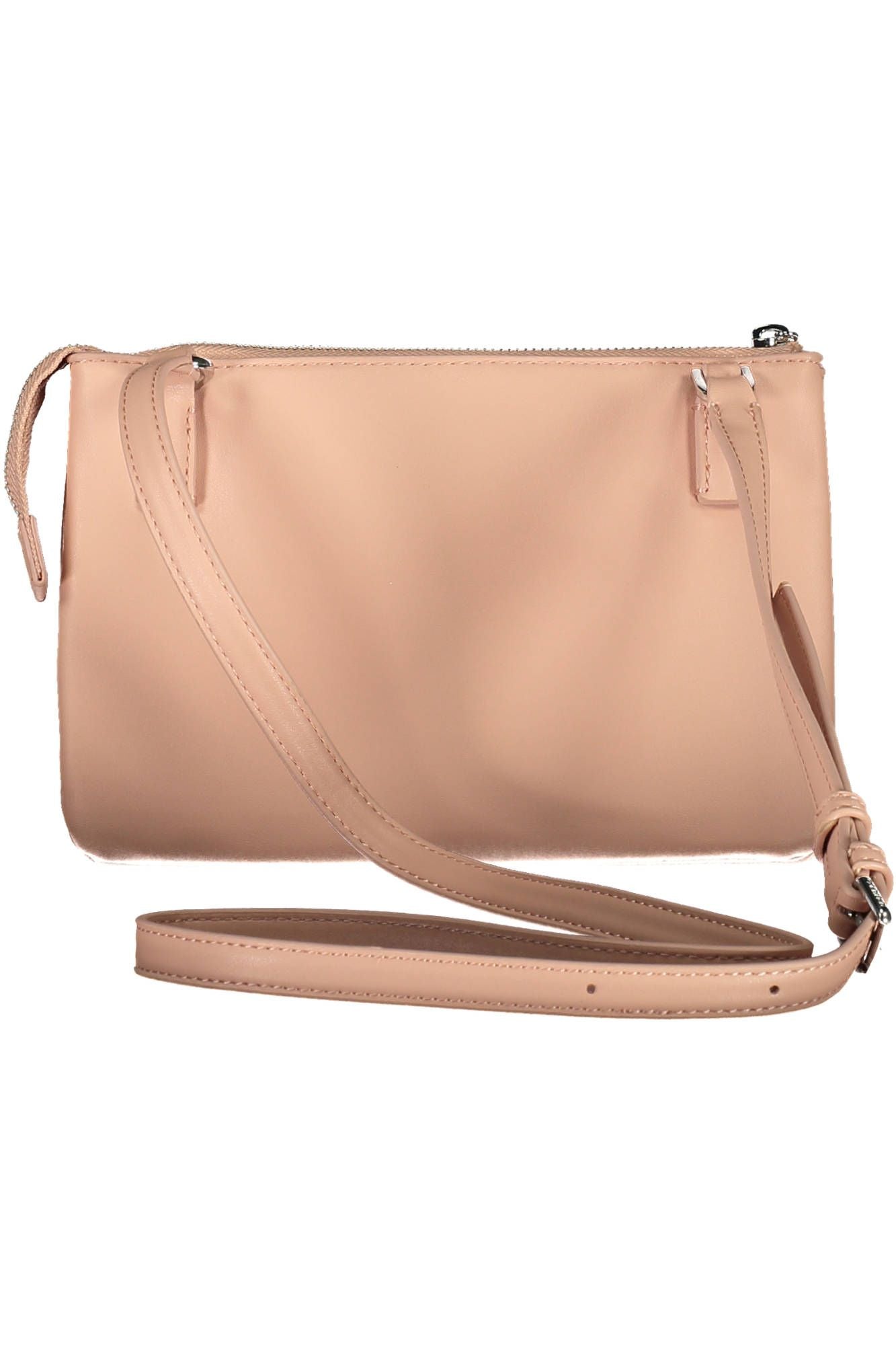 Chic Pink Contrasting Details Shoulder Bag