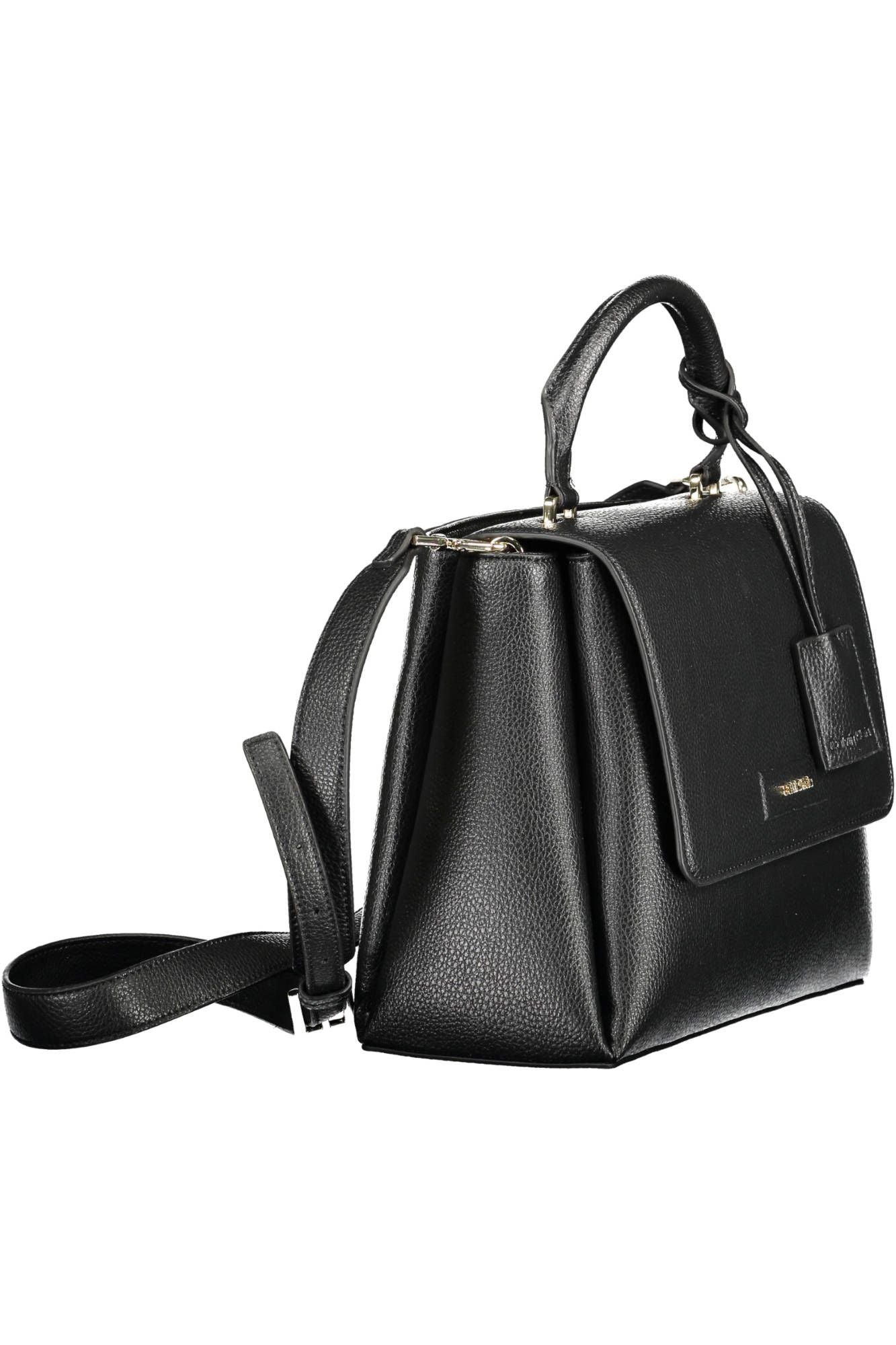 Elegant Black Shoulder Bag with Magnetic Closure