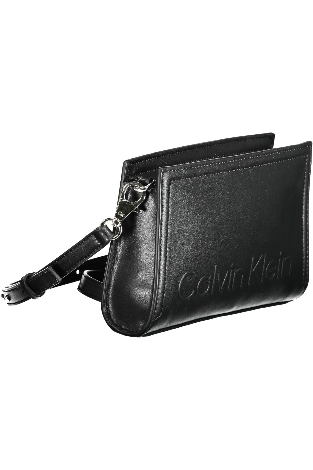 Black Polyester Women Handbag