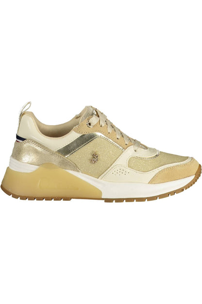 U.S. POLO ASSN. Gold Polyester Women Sneaker