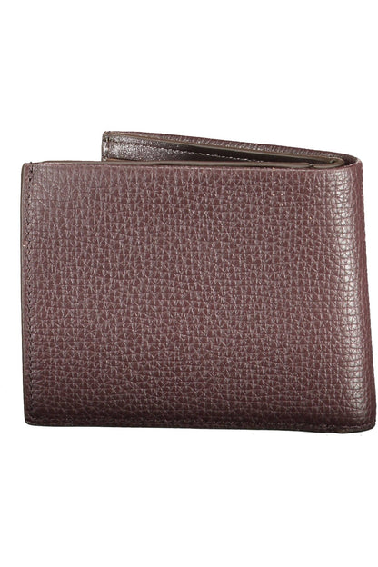 Elegant Brown Leather Wallet with Coin Purse