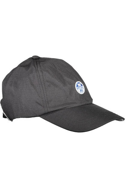 Sleek Black Visor Cap with Logo Detail