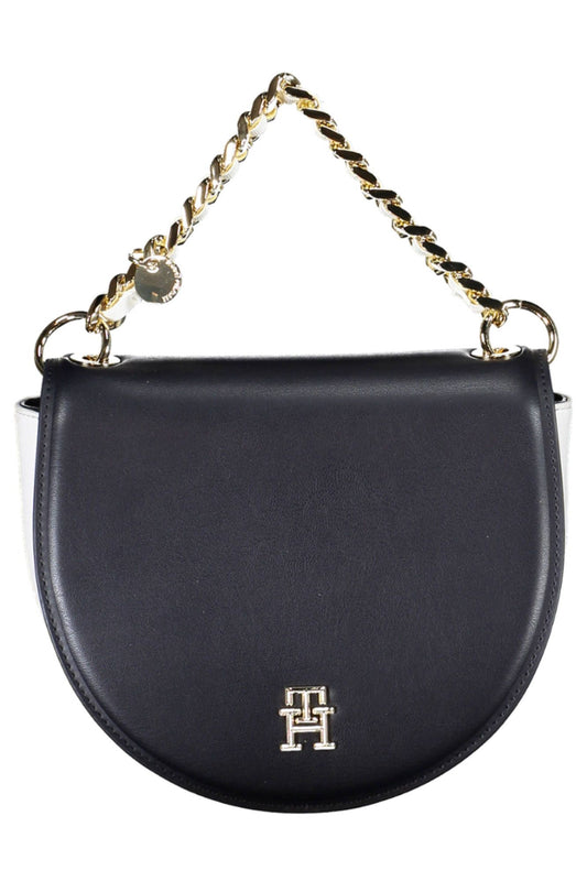 Chic Blue Chain Handle Shoulder Bag