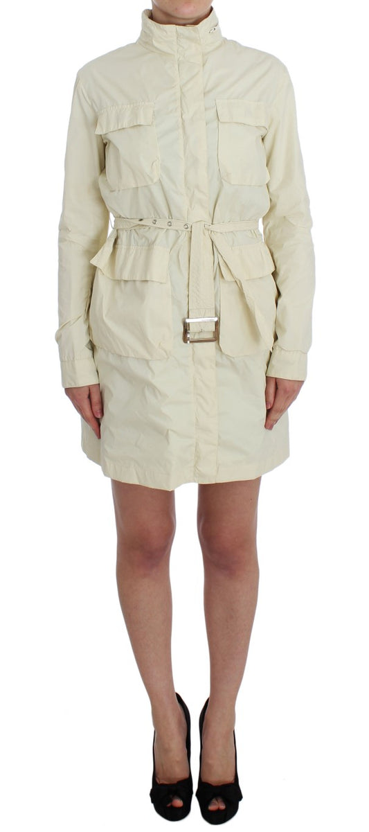 Beige Weather Proof Trench Jacket Coat