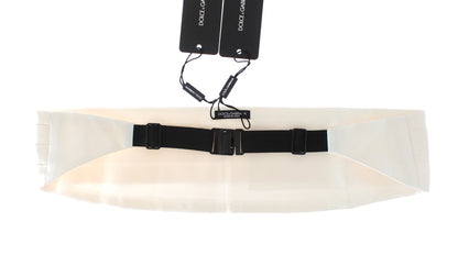 White Smoking Belt Silk Cummerbund