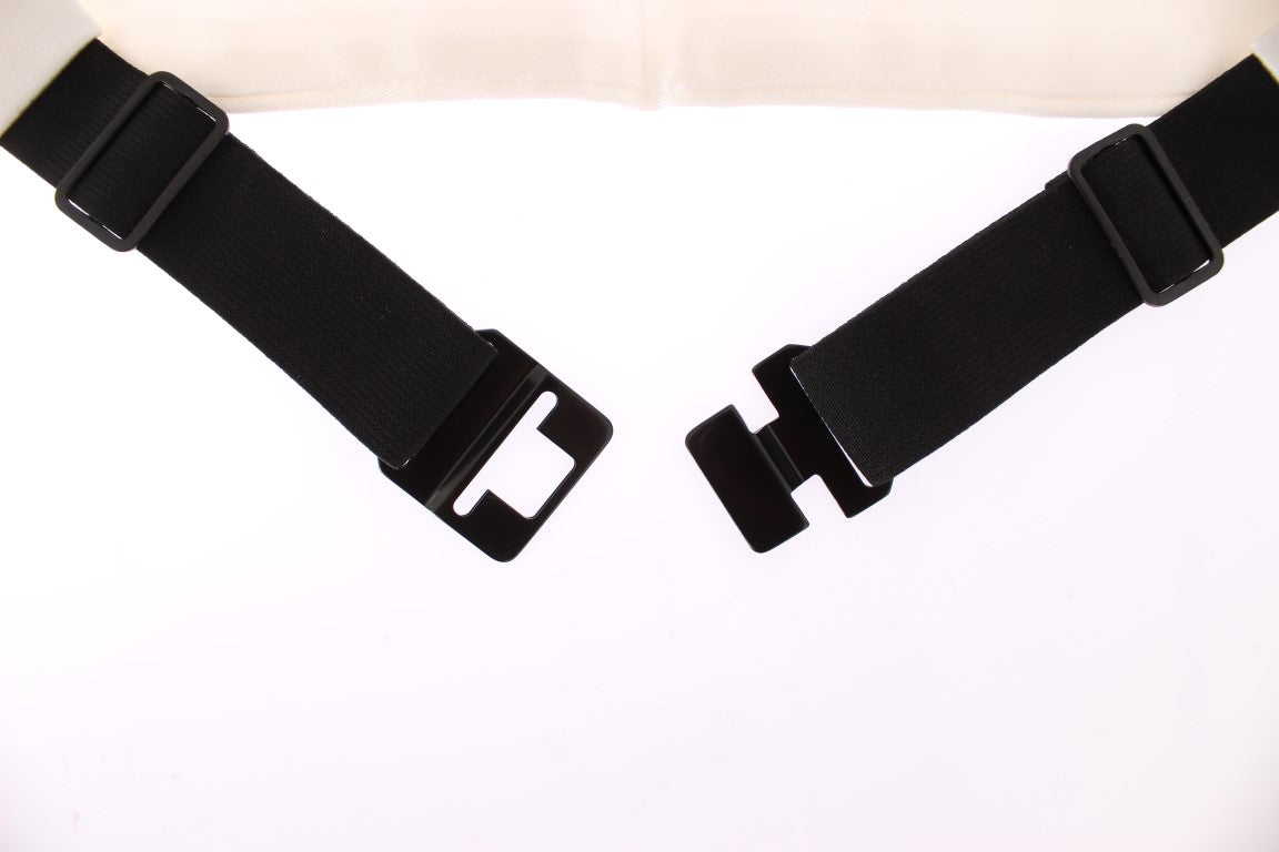 White Smoking Belt Silk Cummerbund