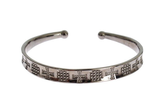 Gray Rhodium 925 Silver Bangle Bracelet