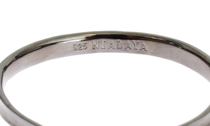 Gray Rhodium 925 Silver Bangle Bracelet