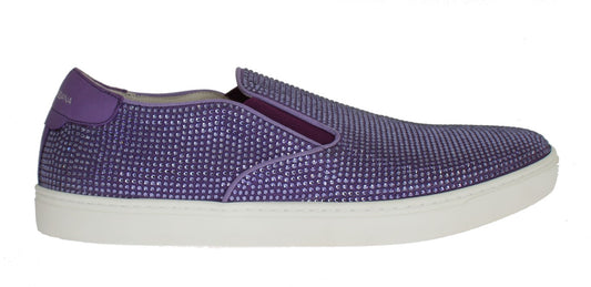 Purple Strass Canvas Logo Sneakers