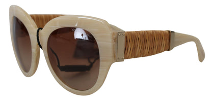 Beige Acetate Full Rim Brown Lense DG4294 Sunglasses