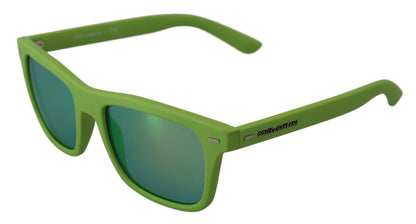 Green Rubber Full Rim Frame Shades DG6095 Acid Sunglasses