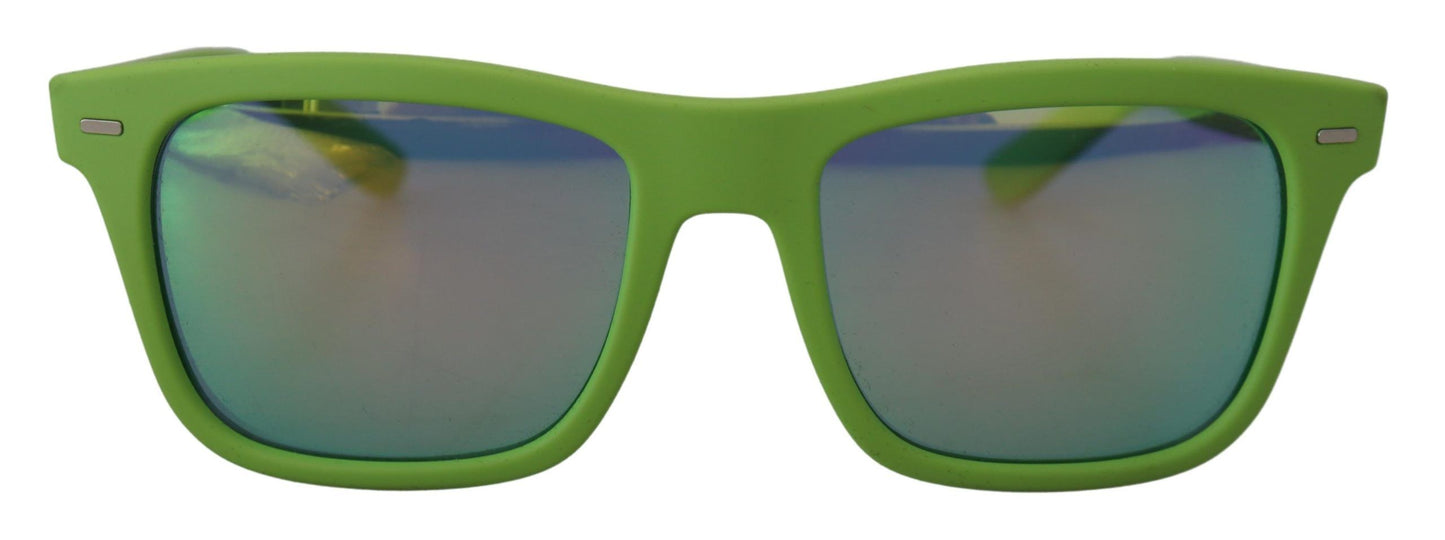 Green Rubber Full Rim Frame Shades DG6095 Acid Sunglasses