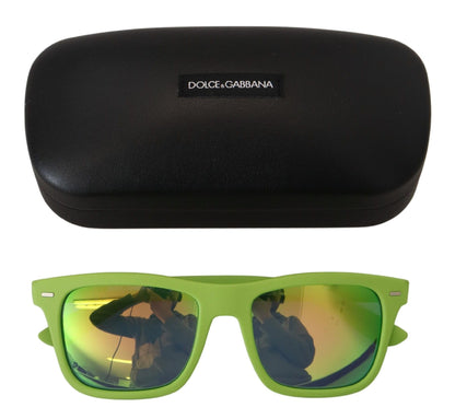 Green Rubber Full Rim Frame Shades DG6095 Acid Sunglasses