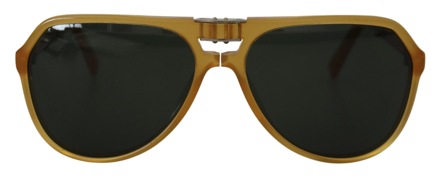 Yellow Acetate Black Lens Aviator DG4196 Sunglasses