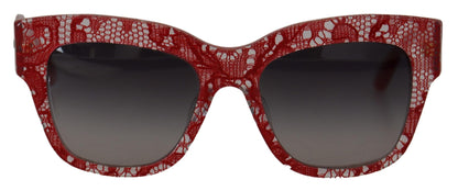 Red Lace Acetate Rectangle Shades  DG4231F  Sunglasses