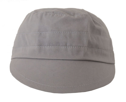 Dolce & Gabbana Grey Newsboy Cap Men Capello Cotton Hat