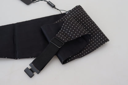 Black Polka Dot Wide Waist Men Belt Cummerband